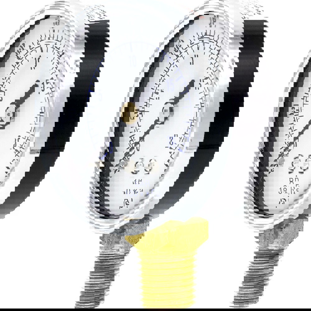 Pressure Gauges; Gauge Type: Utility Gauge ; Scale Type: Dual ; Accuracy (%): 3-2-3% ; Dial Type: Analog ; Thread Type: 1/4